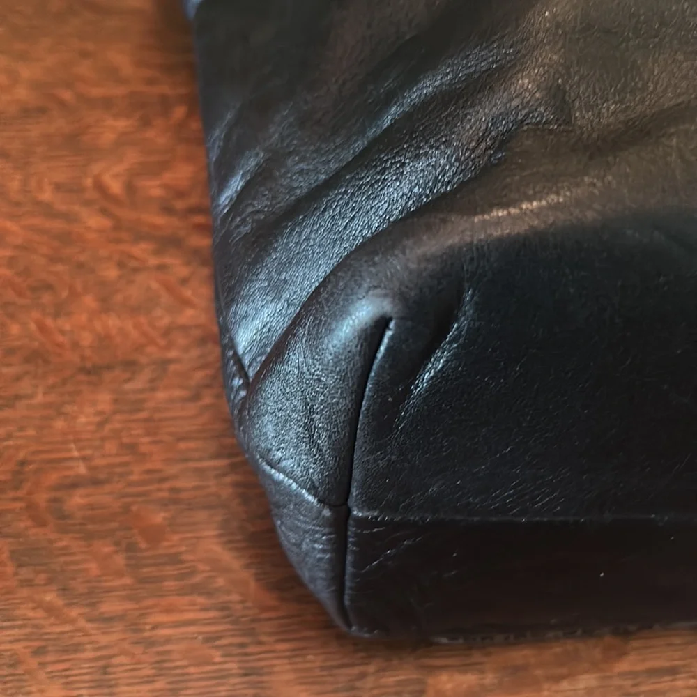 Susan Gail Black/Metallic Leather and Multi Textured Vintage Leather Bag - Picture 10 of 14
